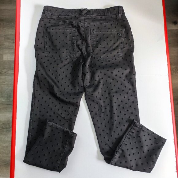 Democracy Ab'Solution leans grey with black polka dot women's size 6 - Picture 3 of 16